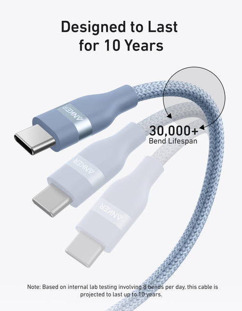 Load image into Gallery viewer, Anker USB-C to USB-C Cable (3 ft / 6 ft, 240W, Upcycled-Braided)
