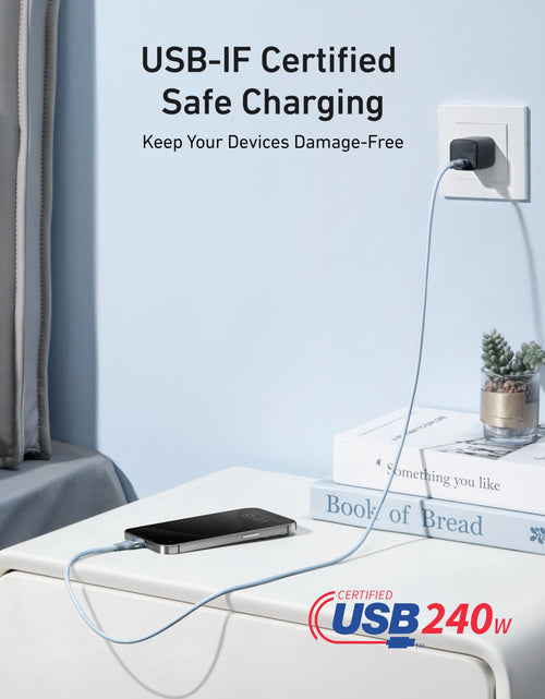Load image into Gallery viewer, Anker USB-C to USB-C Cable (3 ft / 6 ft, 240W, Upcycled-Braided)
