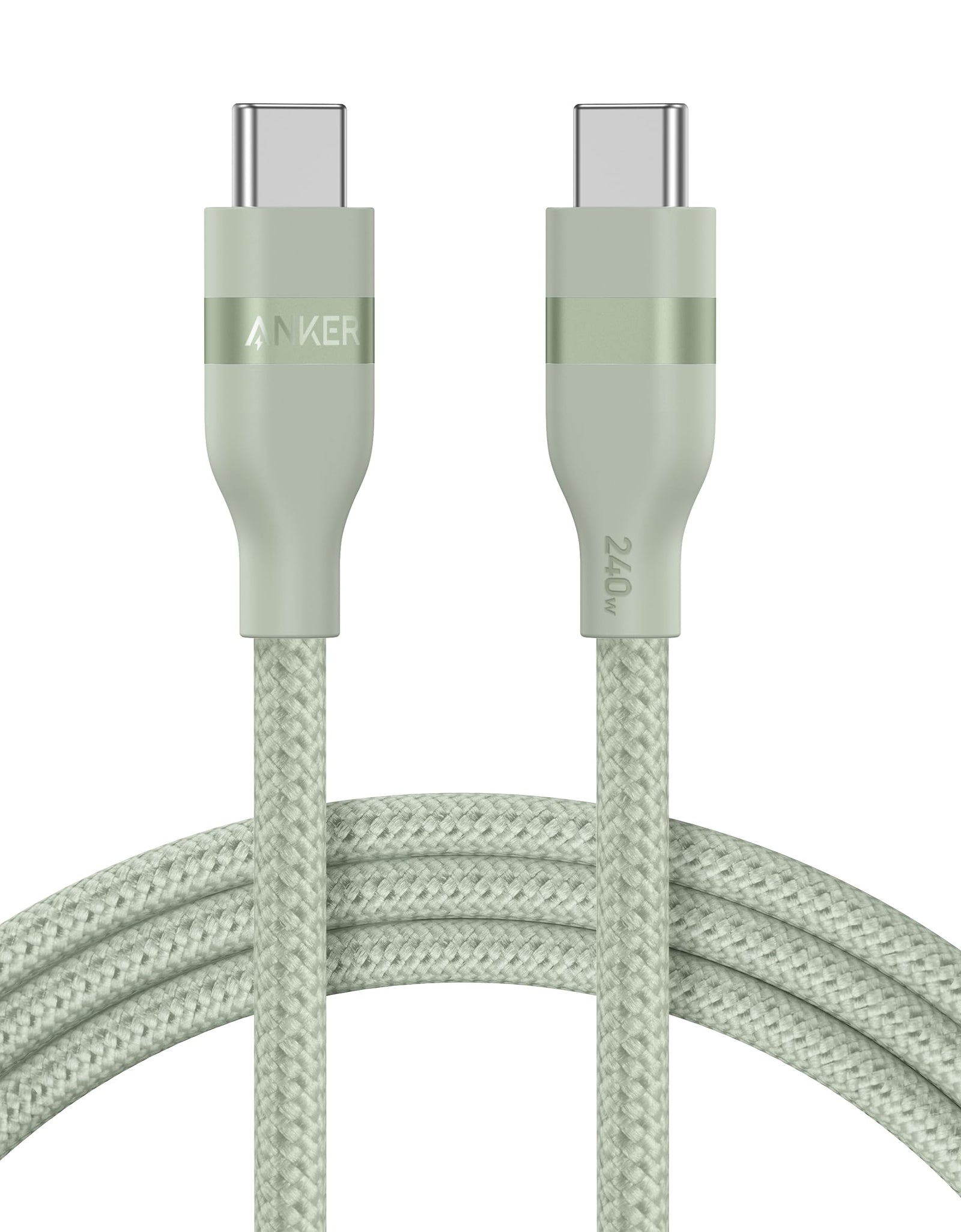 Anker USB-C to USB-C Cable (3 ft / 6 ft, 240W, Upcycled-Braided)