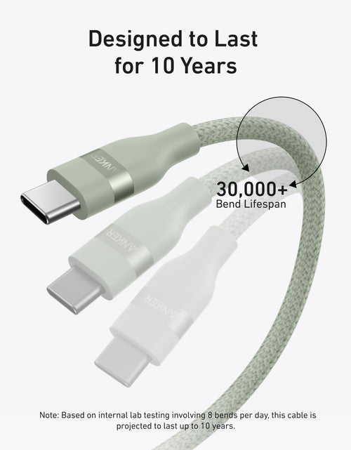 Load image into Gallery viewer, Anker USB-C to USB-C Cable (3 ft / 6 ft, 240W, Upcycled-Braided)
