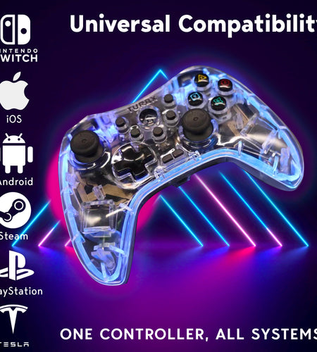 7-in-1 Multi-Platform Wireless Game Controller Set - LED RGB Breathing Lights