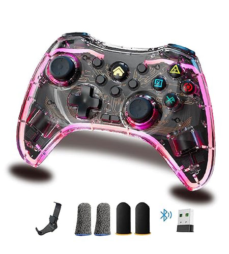 7-in-1 Multi-Platform Wireless Game Controller Set - LED RGB Breathing Lights