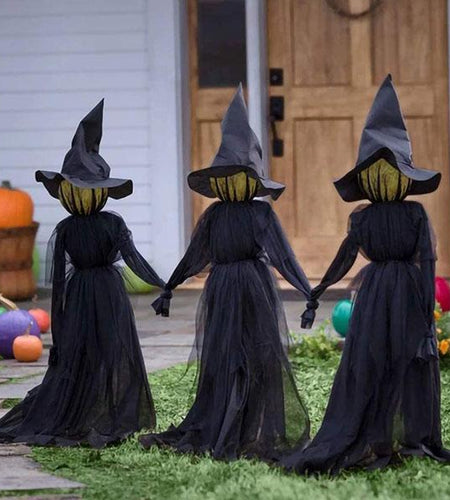 Halloween Light-Up Witches Ghost Halloween Decoration Horror Props Creepy Skeleton For Halloween Decoration Voice Control