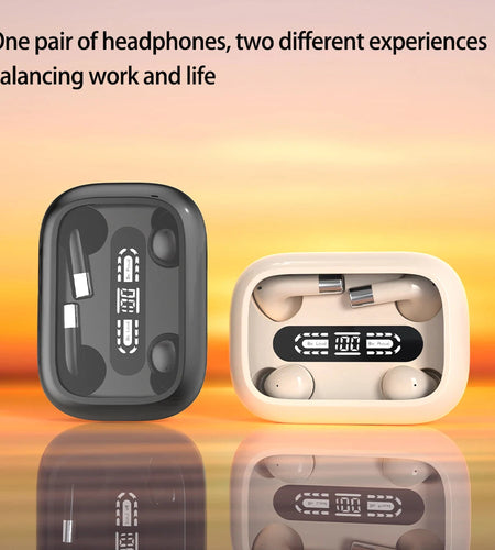 TWS Wireless Bluetooth Headphones ENC Noise Canceling with Mic Earphones Invisible Sleeping Earbuds Sports Waterproof Headset ﻿