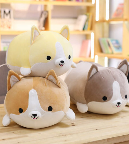 30/45/60cm Cute Corgi Dog Plush Toy Stuffed Soft Animal Cartoon Pillow Lovely Christmas Gift for Kids Kawaii Valentine Present