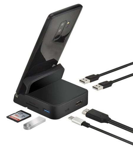 8 in 1 Type C HUB Docking Station Phone Stand USB C To HDMI-compatible Dock Power Charger Adapter For MacBook For Samsung HUAWEI
