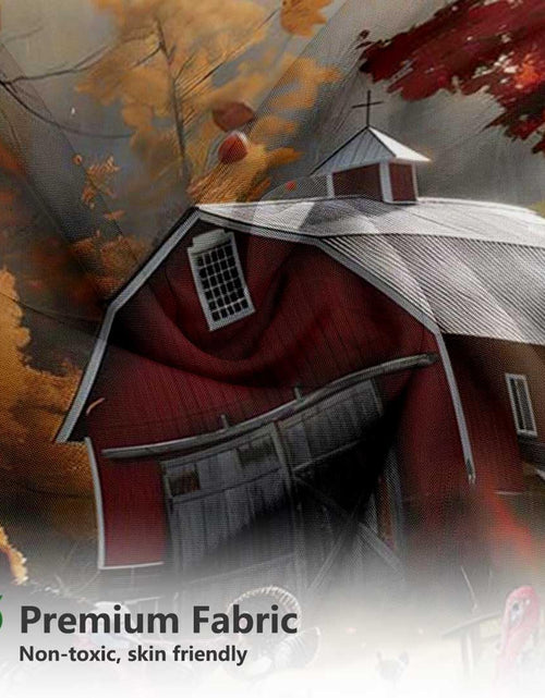 Load image into Gallery viewer, MEHOFOND Thanksgiving Waterproof Fabric Shower Curtain Red Barn 72x72 Inch
