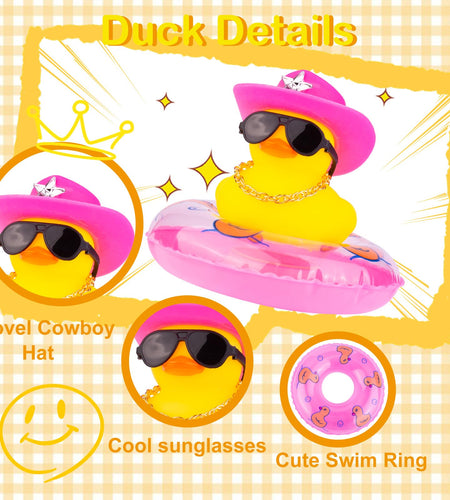 MuMyer Yellow Duck Dashboard Decoration Rubber Car Ornament Small N21