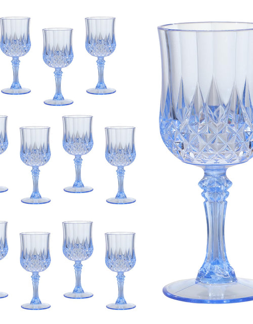 Load image into Gallery viewer, CALBODE Blue Plastic Wine Glasses Set of 12 7oz Unbreakable Reusable Dishwasher
