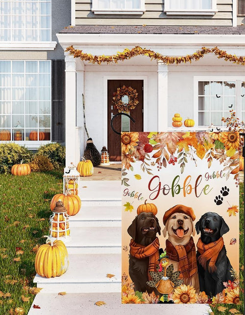 Load image into Gallery viewer, MEHOFOND Fall Happy Thanksgiving Garden Flag Double Sided 12x18in
