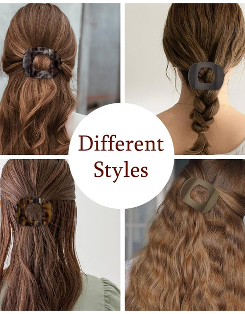 Load image into Gallery viewer, 6 Pcs Flat Hair Clips Women Large Claw Clips Strong Hold No Slip Barrettes

