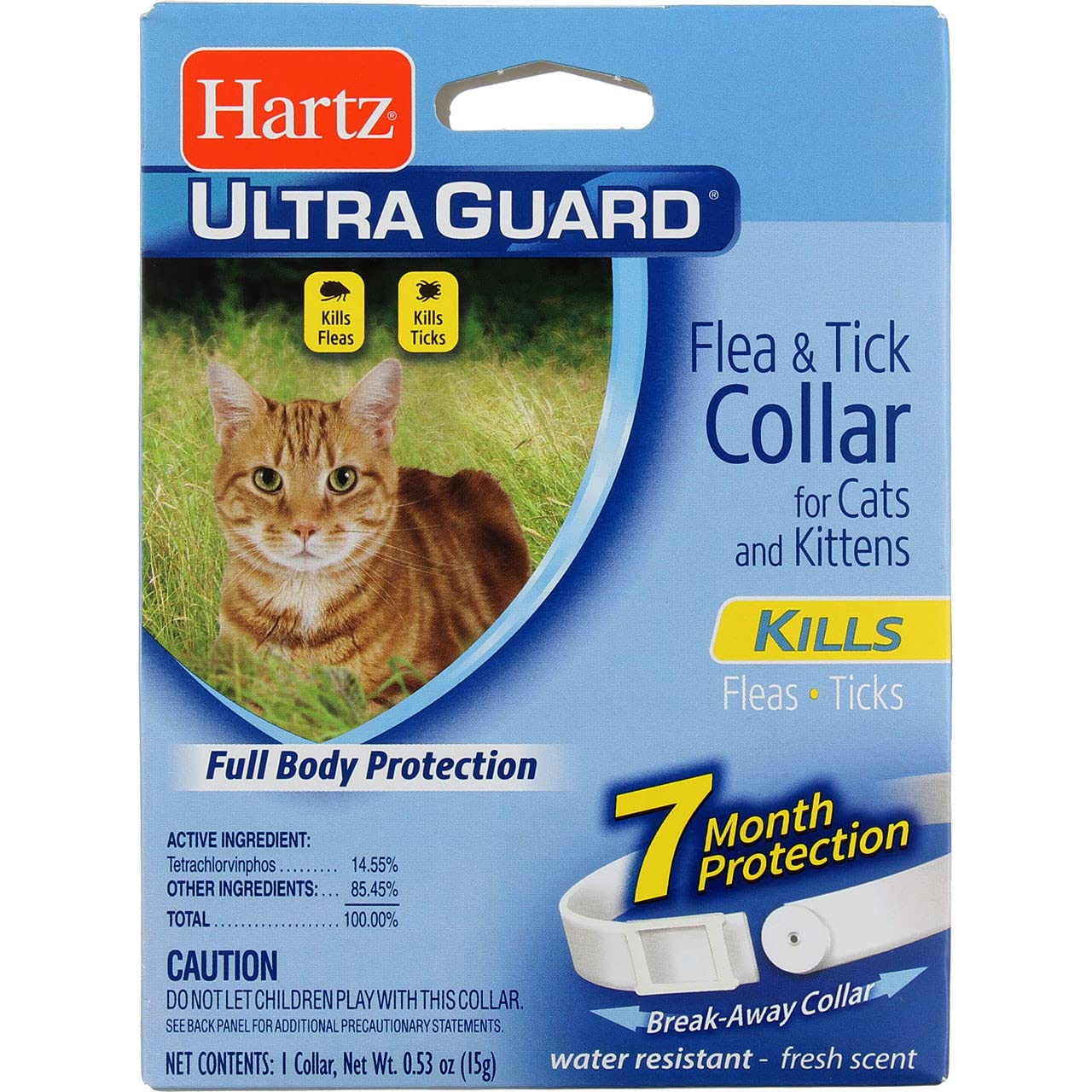Hartz UltraGuard Flea & Tick Cat and Kitten Collar White 1 ct 7 Month