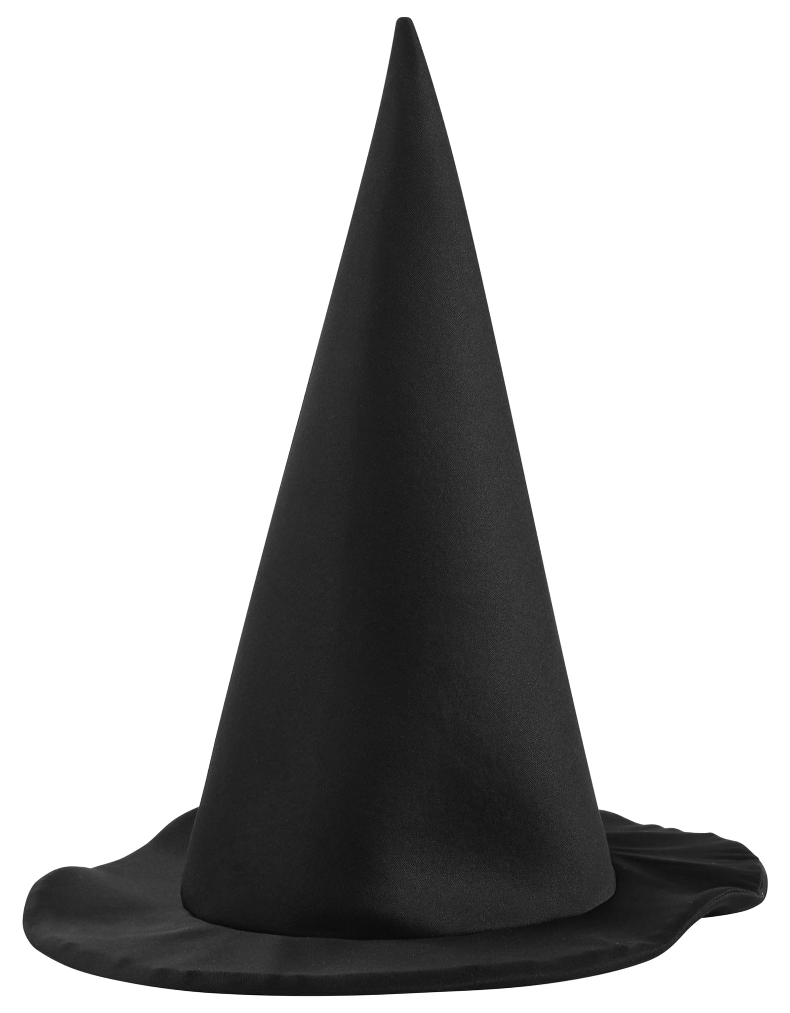 Spooktacular Creations Halloween Black Witch Hat Soft Satin Costume Accessory