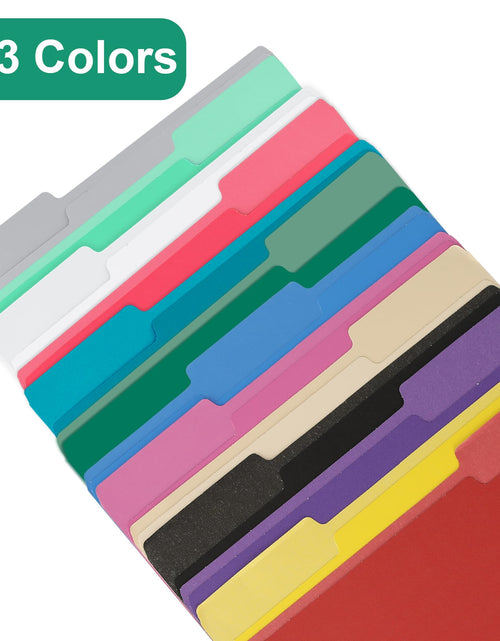 Load image into Gallery viewer, pmybupo 18-Pack Black Letter Size File Folders 1/3 Cut Tab Paper
