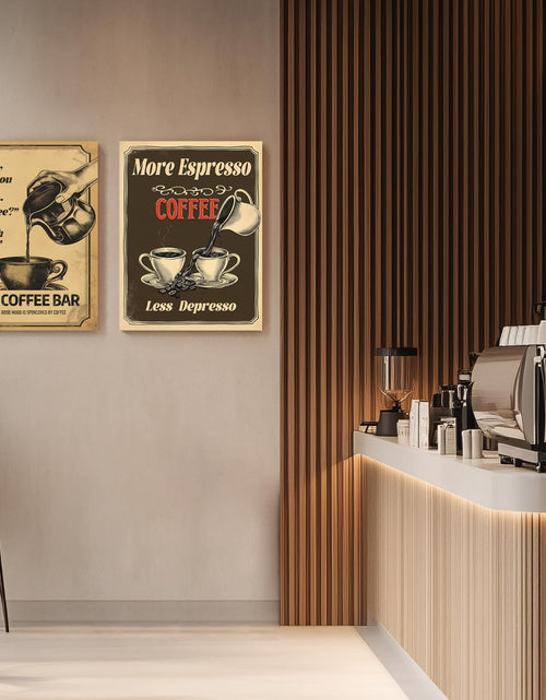Load image into Gallery viewer, HTTART Vintage Coffee Canvas Wall Art 12x16 Set of 2 Retro Brown
