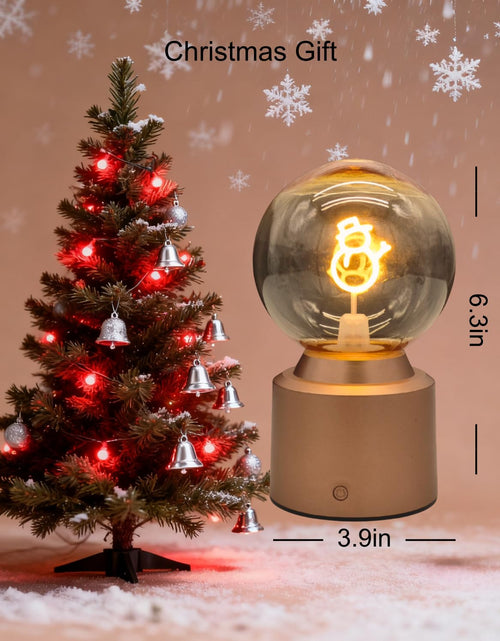 Load image into Gallery viewer, ytydo Cordless LED Table Lamp Snowman Rechargeable Small Christmas Decor
