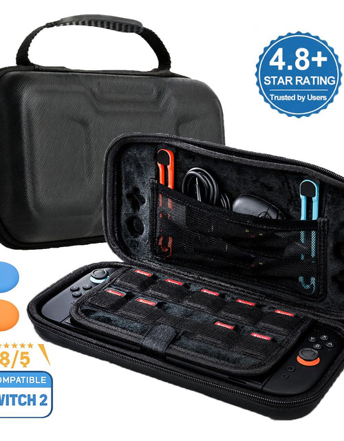 Load image into Gallery viewer, Generic Nintendo Switch 2 Carrying Case 2025 Hard Shell Black Nylon
