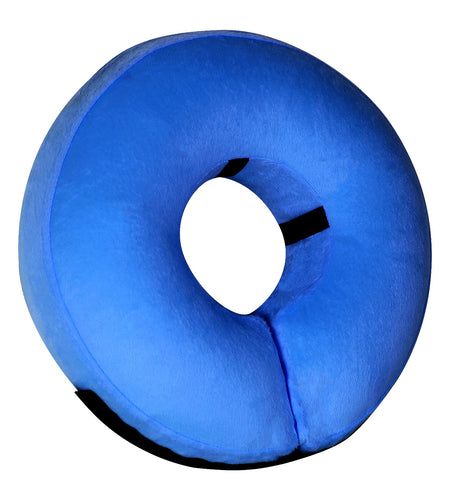 Tonqixope Inflatable Dog Cone Collar Soft Protective Donut Collar Blue XL
