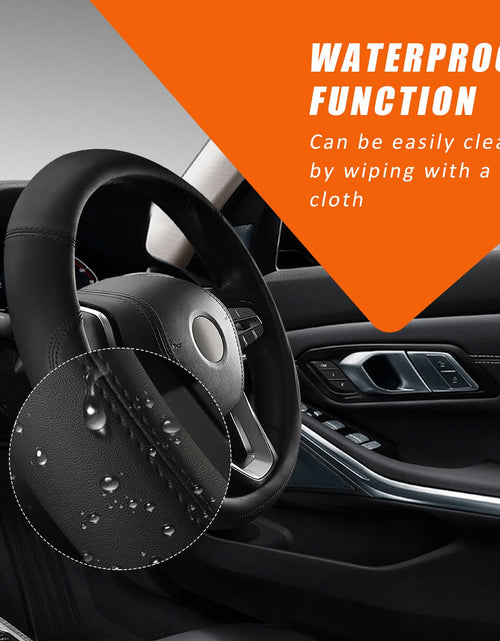 Load image into Gallery viewer, Ziciner Steering Wheel Cover Soft Leather Durable Universal 14.5-15in Gray
