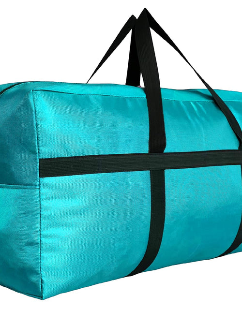 Load image into Gallery viewer, DoYiKe Extra Large Foldable Travel Duffle Bag Turquoise 35"L x 11.8"W x 19"H
