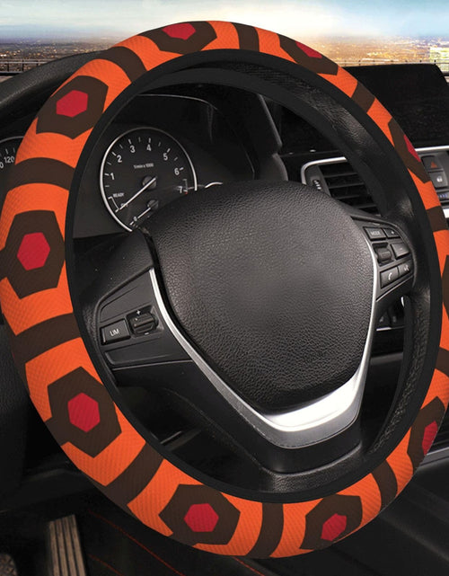 Load image into Gallery viewer, Overlook Hotel Carpet Steering Wheel Cover Universal 15 inch Black
