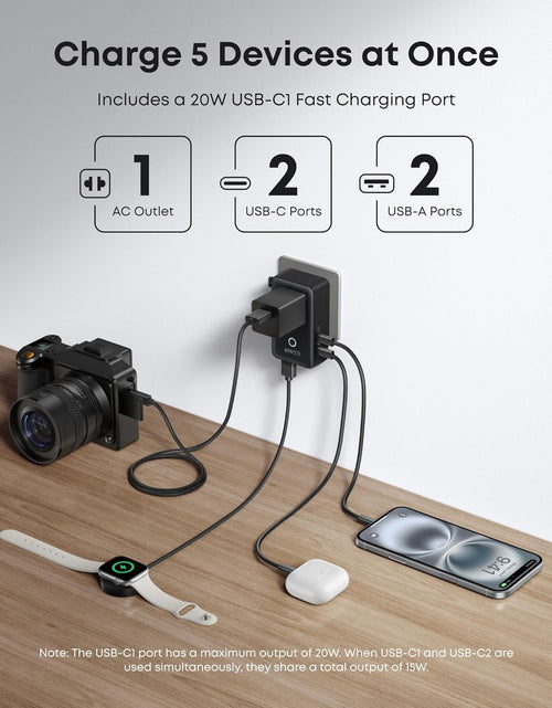 Load image into Gallery viewer, Anker Nano Travel Adapter (5-in-1, 20W, 1-Pack)
