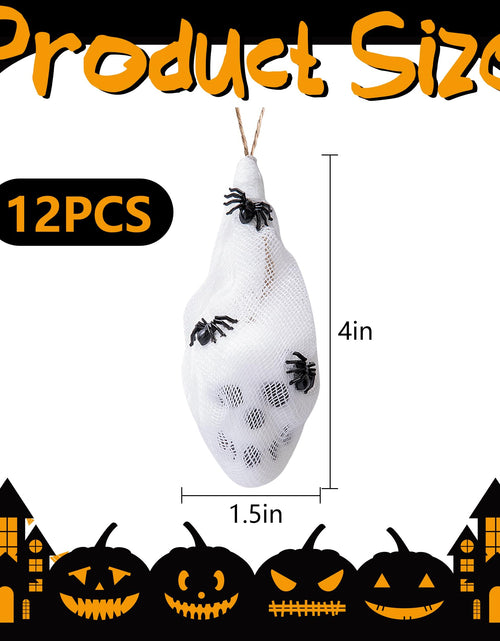 Load image into Gallery viewer, Watayo 12 Pcs Mini Halloween Skull Decorations 4x1.5in White Gauze Wrapped
