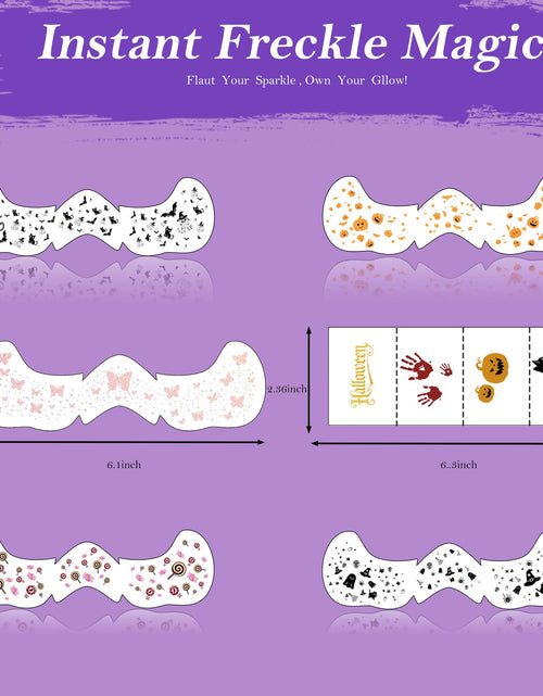 Load image into Gallery viewer, Diesetsr Face Glitter Freckles Temporary Tattoos Stickers Black 30 PCS
