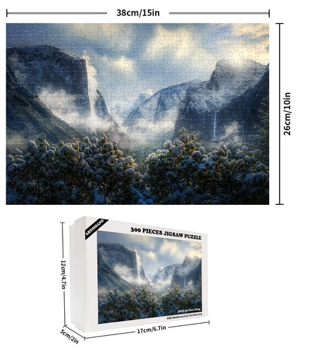Artinhand Yosemite Snow Storm 300 Pieces Wooden Jigsaw Puzzle Gift