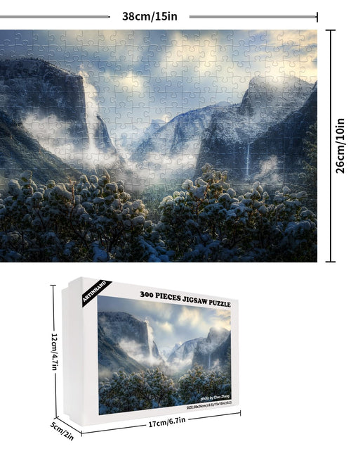 Load image into Gallery viewer, Artinhand Yosemite Snow Storm 300 Pieces Wooden Jigsaw Puzzle Gift
