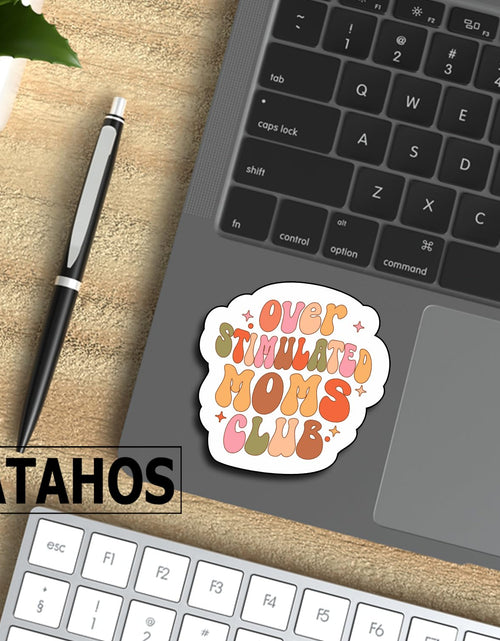 Load image into Gallery viewer, TATAHOS Overstimulated Moms Club Vinyl Stickers 3"x2.8" 3Pcs Waterproof
