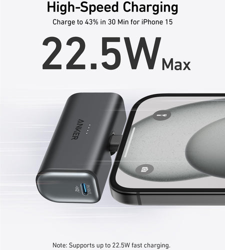 Anker Nano Power Bank (22.5W, Built-In USB-C Connector)