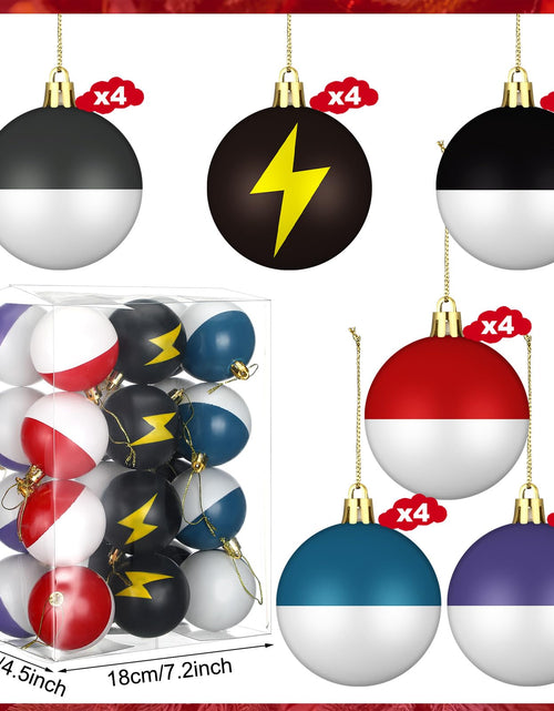 Load image into Gallery viewer, Rotatingpals 24pcs 2.4in Christmas Tree Ball Ornaments Lightning Color
