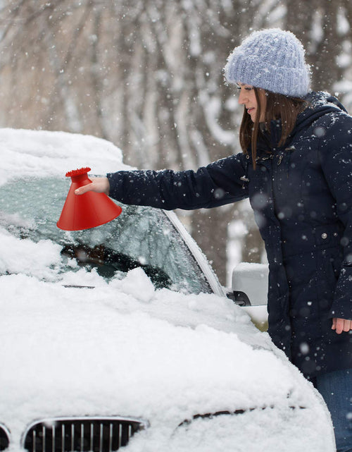 Load image into Gallery viewer, CLESDF Magical Car Ice Scraper Funnel 2 Pack Red Cone Windshield Snow Scraper
