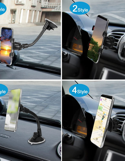 Load image into Gallery viewer, LoyaForba Universal Car Phone Mount 360° Dashboard Holder Black Rubber
