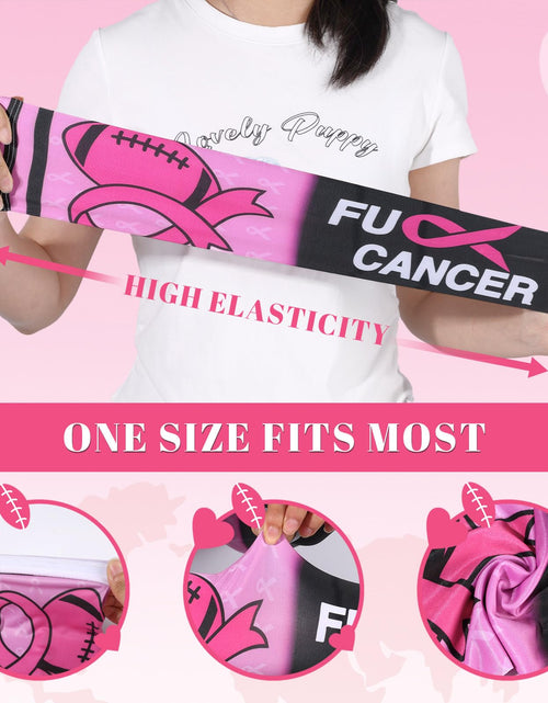 Load image into Gallery viewer, PABOBIT Breast Cancer Awareness Pink Ribbon Arm Sleeves Football 1 Pair Size
