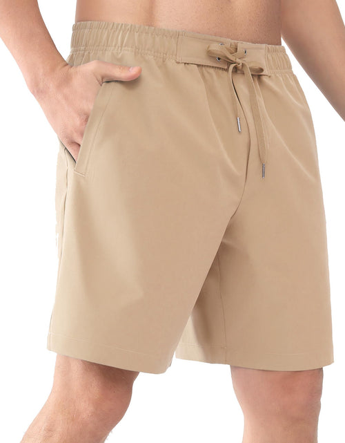 Load image into Gallery viewer, Cosmolle Hiking Cargo Shorts Quick Dry Stretch Lightweight Brown Size M
