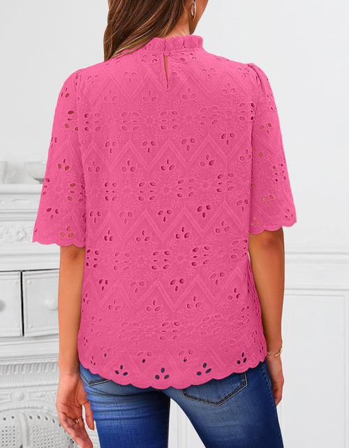Load image into Gallery viewer, BETTE BOUTIK Womens Flowy Summer Tunic Top Bright Pink Size XL
