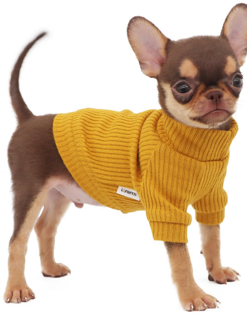 Load image into Gallery viewer, LOPHIPETS Small Dog Turtleneck Sweater Teacup Chihuahua Yorkie Yellow Size XXS
