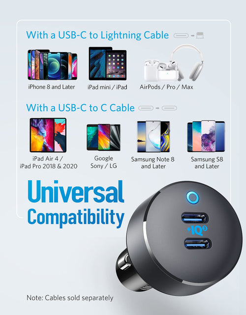 Load image into Gallery viewer, Anker <b>PowerDrive III</b> Duo USB-C Car Charger
