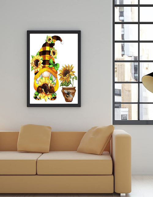 Load image into Gallery viewer, AllWenTo 5D Diamond Painting Kit Sunflower Anime Gnome 12x16 Inch
