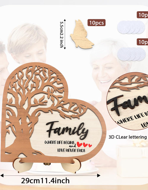 Load image into Gallery viewer, HPNIUB 3D Family Tree Decor Personalized Names Sign 11.4x11.2 Multicolor
