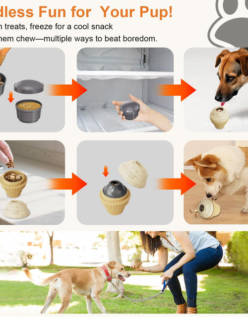 Load image into Gallery viewer, hwnguJ Durable Freezable Ice Cream Dog Toy for Aggressive Chewers
