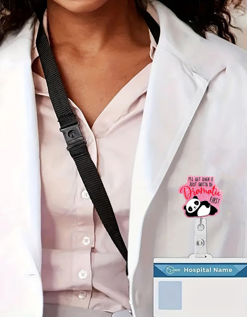Load image into Gallery viewer, CHAONENG Funny Panda Nurse Badge Reel Retractable Clip Medical Worker ID A54
