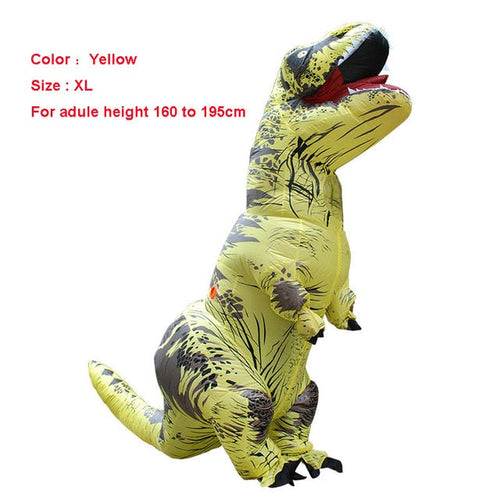 Load image into Gallery viewer, Unique Adult T-REX Inflatable Costume Christmas Cosplay Dinosaur Animal Jumpsuit Halloween Costume for Women Men
