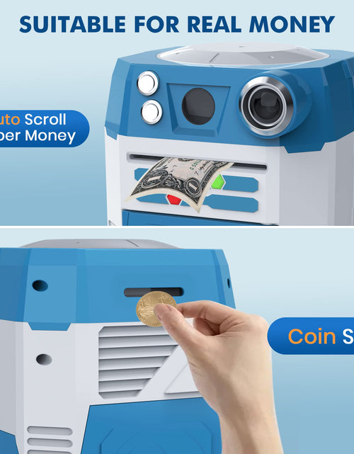Load image into Gallery viewer, Wantfly Kids Electronic Piggy Bank Wave Activation Password Infrared Blue
