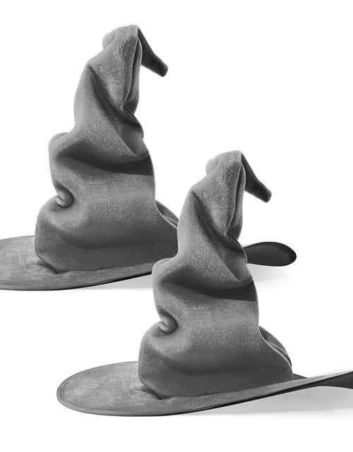 Load image into Gallery viewer, JenPen 2 Pcs Large Halloween Witch Hat Women Velvet Ruched Wide Gray One Size

