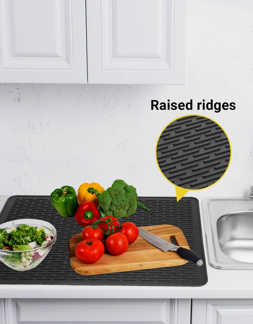Load image into Gallery viewer, TWIZIUAO Electric Stove Cover Mat Heat Resistant Silicone Black 36x21
