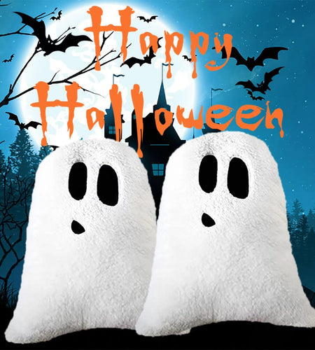 WSARZAHE Halloween Ghost Decorative Throw Pillow Flannel 11.76x7.8 Inch