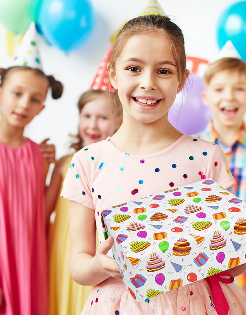 Load image into Gallery viewer, LCY WEDSHI Birthday Wrapping Paper 12pcs 20x29in Multicolor Birthday Theme
